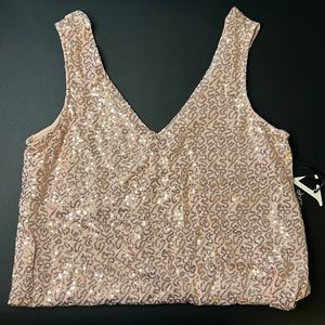 Gibson Pink Sequence Tank Top